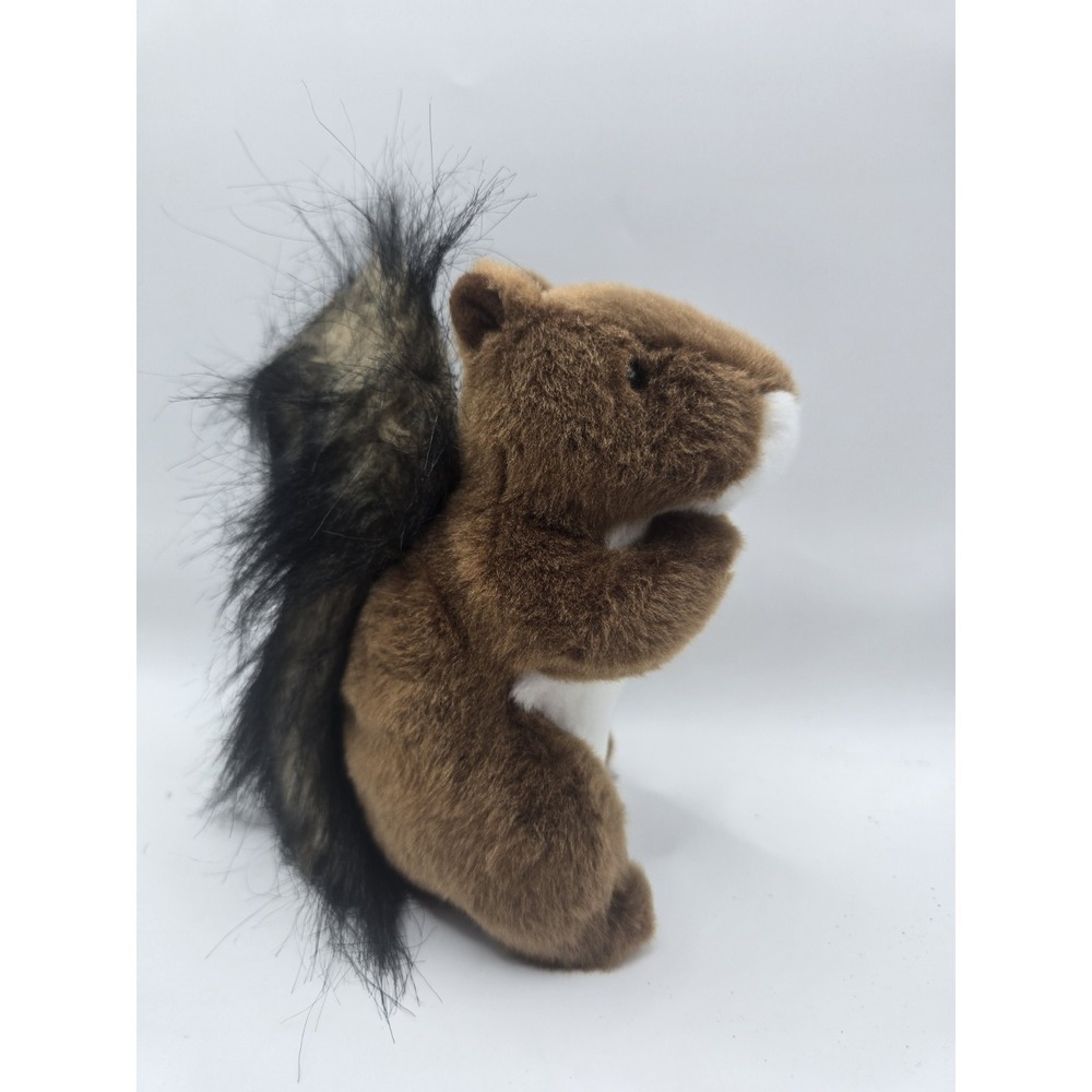 Douglas Squirrel Plush Stuffed Animal Brown White Fuzzy Tail Woodland 6"